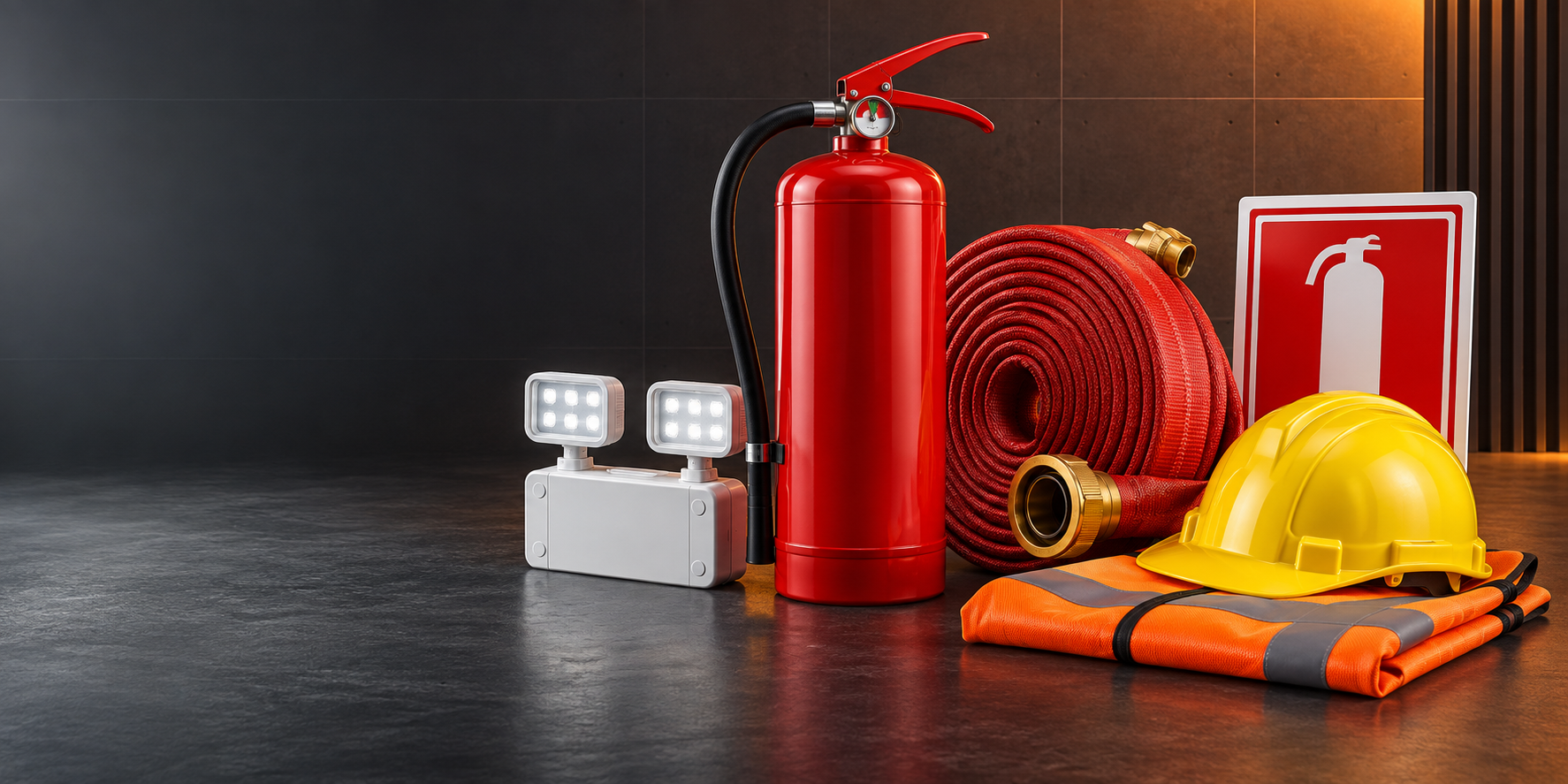 Equipamentos para prevenção contra incêndio e segurança do trabalho